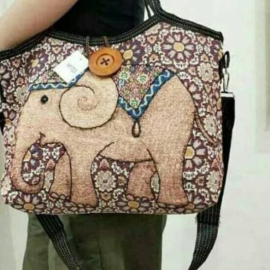 Terbaik.. TAS THAILAND / TAS GAJAH OWL / TAS SELEMPANG / TOTE BAG THAILAND KANVAS