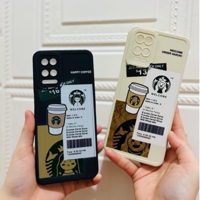 SOFTCASE PRO CAMERA REALME C1 C2 C3 C11 C12 C15 C17 C20 C21 C21Y C25 C25S C25Y MOTIF KAWS &amp; STARBUCKS COFFEE CUP