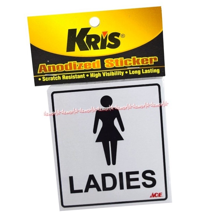 Stiker Ladies Wanita Sticker Toilet Wc Kamar Mandi Tanda Masuk Cewek Perempuan Lady Mudah Diaplikasikan Pada Kaca Metal Atau Plastik