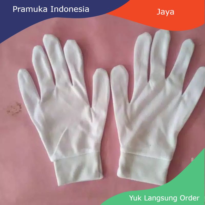 Ready Sarung tangan putih paskibraka promo sepasang Semarang Jawa Tengah