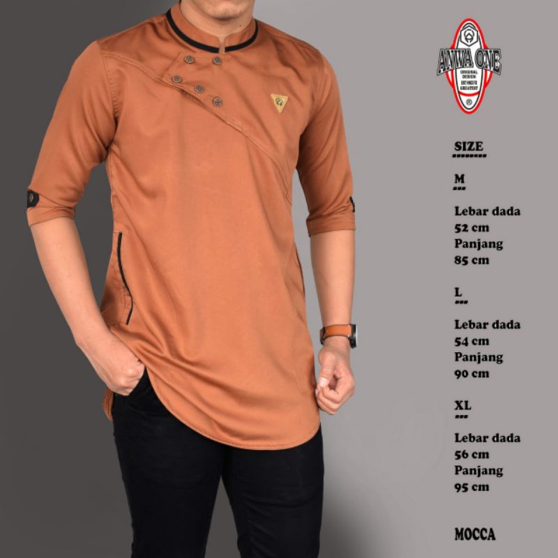 Baju Koko/Koko Qurta Pria Lengan 3/4 Original Anwa One/Baju Koko Kurta Pria/Kurta Pakistan Lengan 3/