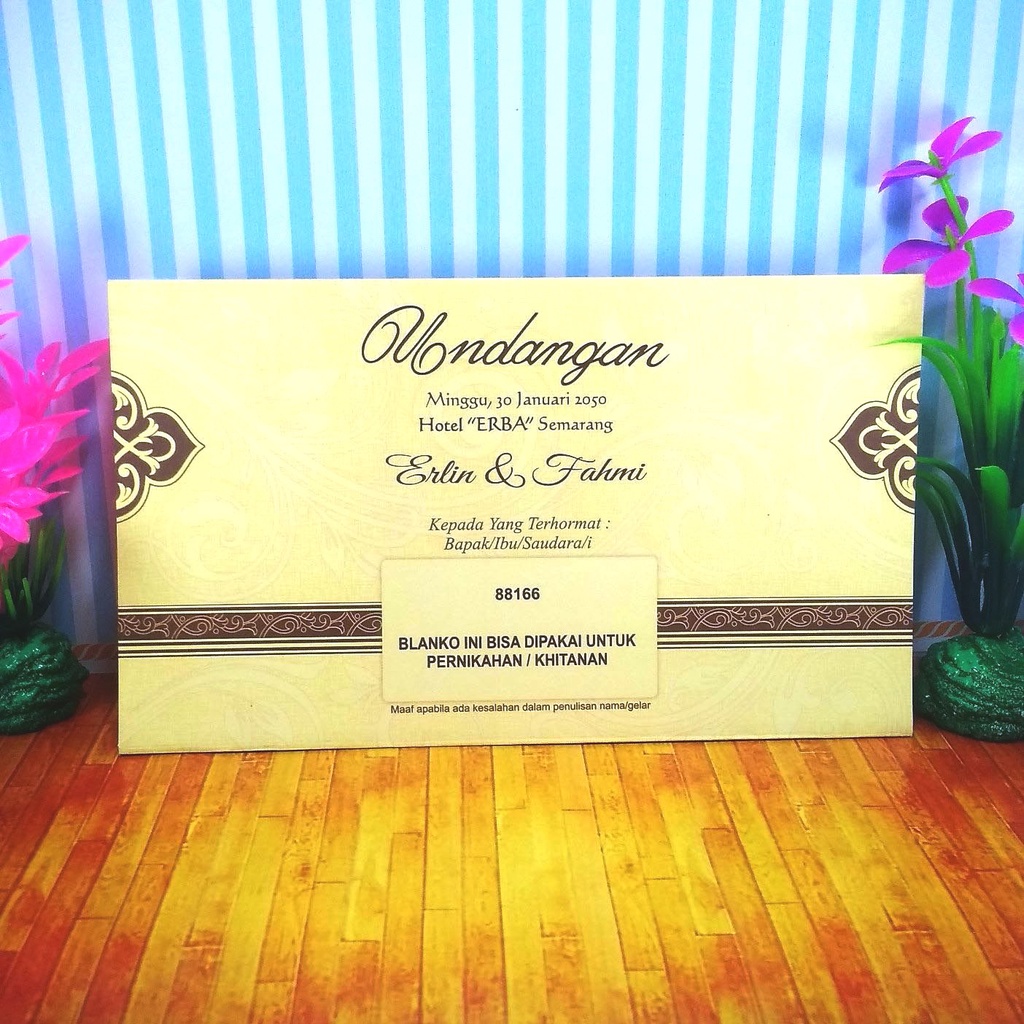 Undangan Erba 88166 Plus Cetak Teks Undangan