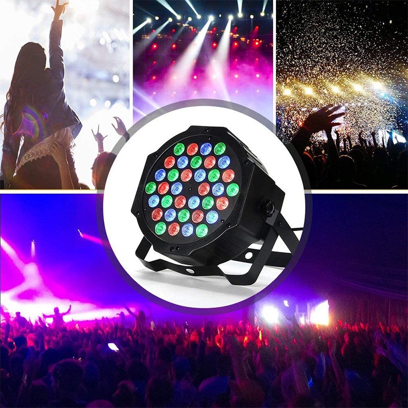 Lampu LED RGB Flash Proyektor Latar Belakang Flood Light DJ Panggung Pernikahan Profesional Port DMX Alien - 7CLL2MBK