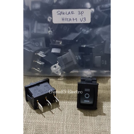 Rocker Saklar Switch ON OFF Dispenser Hitam 2P 3P Switch ON OFF V3