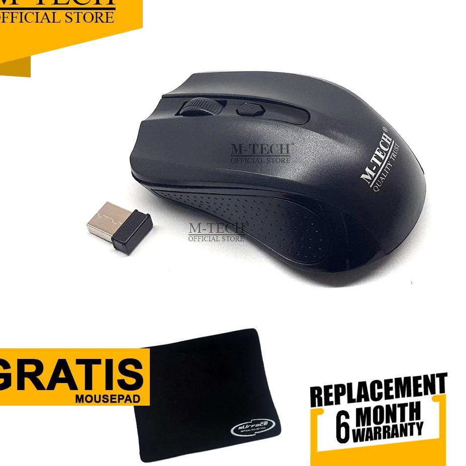 Garansi Terhemat M-tech Original Mouse Wireless 6005 Gratis Mousepad