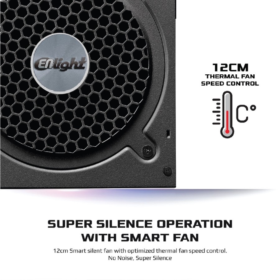 PSU Enlight Black Silver 550 Watt 85% Bronze - Power Supplay