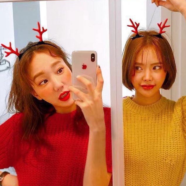 AC062 Jepit Rambut Poni Hair Pin Karakter Chrismast Edition Korea