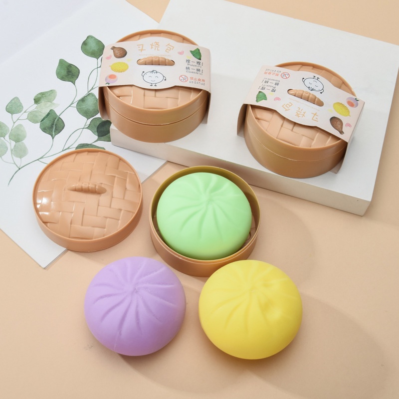 【COD】Penghilang Stres Mainan Sensorik Lembut Mainan Squishy Stress Ball Pao Mainan Bakpao Palsu Dimsum Bakpao Mooncake Hakau Siomay Mantau Lucu Anak Hadiah Kecil-FA