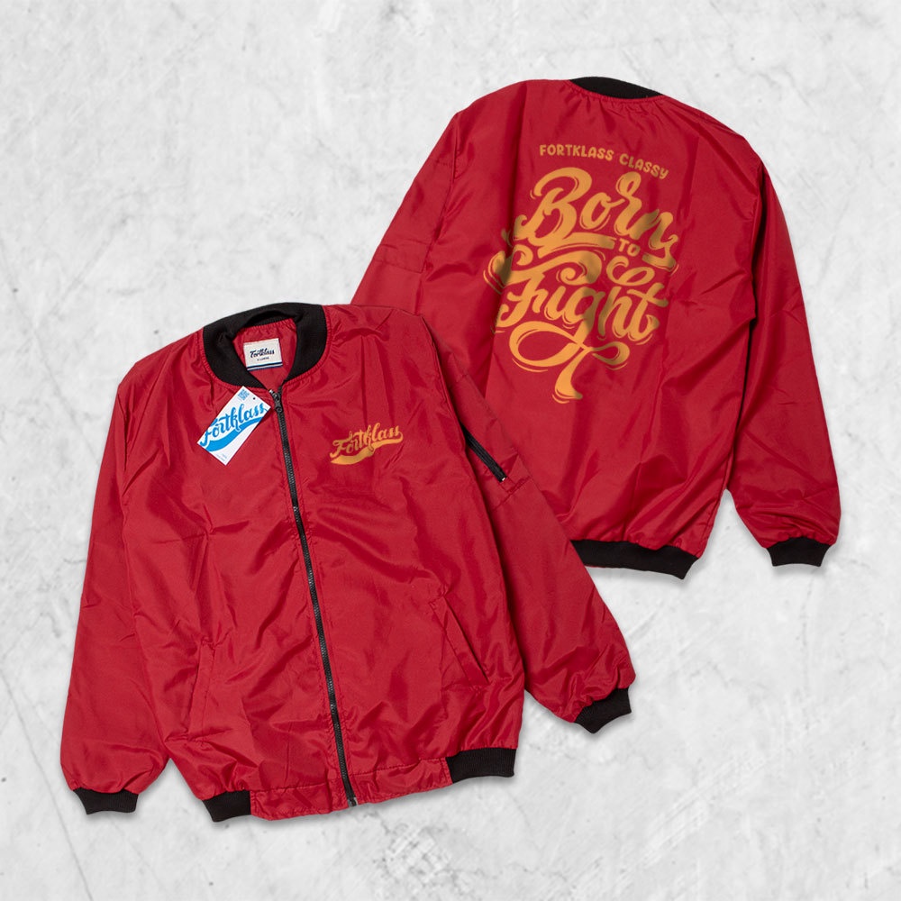 Fortglass Jaket Bomber Gafi Fight Jaket pria Lengan Panjang