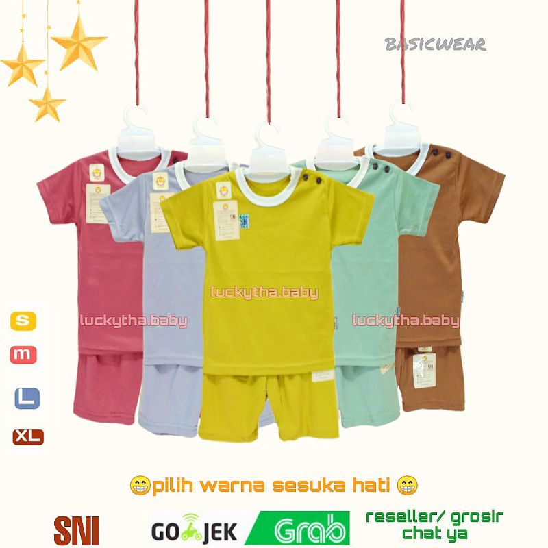 ridges baby- setelan pendek anak unisex polos woodland series, ridges earth colors cellestial bahan katun