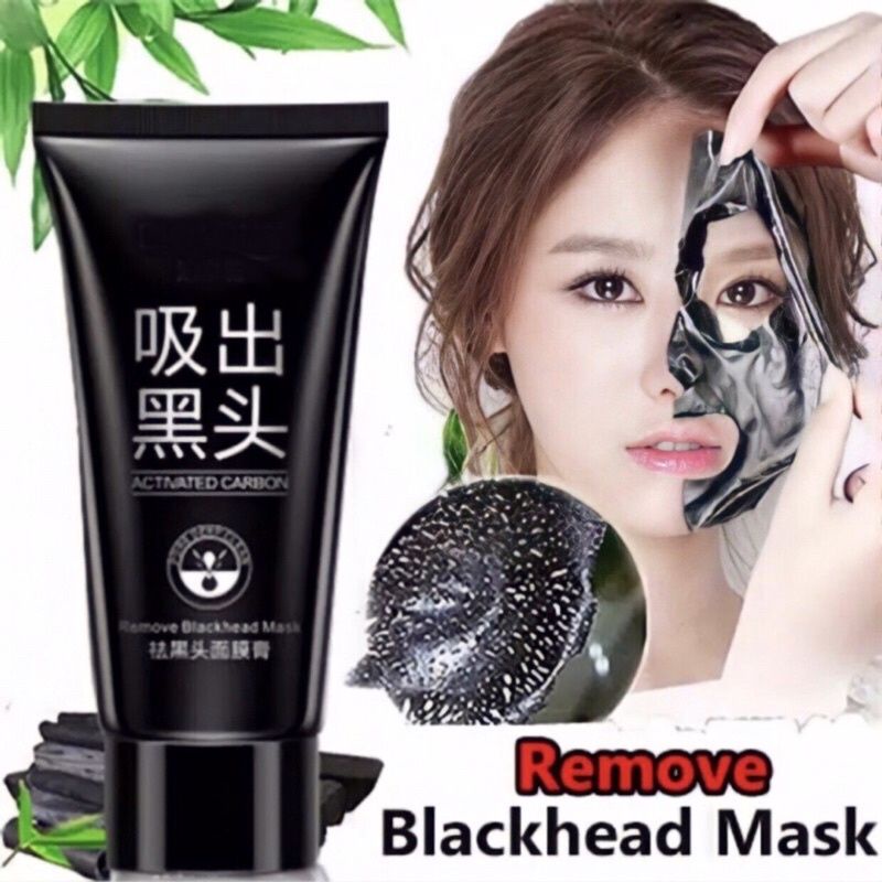 MASKER WAJAH PEMBERSIH KOMEDO DAN BEKAS JERAWAT BRUNTUSAN BERMINYAK AMPUH PENGANGKAT SEL KULIT MATI WAJAH DI HIDUNG PRIA WANITA 60gr BLACK CHARCOAL MASK ARANG ORI ORGANIK BPOM