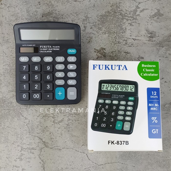 

DISKON Kalkulator 12 Digit / Alat hitung FUKUTA FK-837B