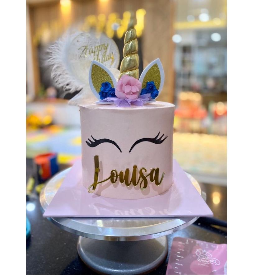 

(D>8O♥☞) Topper Cake Custom Nama/Tusuk Depan/Topper Cake Akrilik/Topper Kue/Topper Happy Birthday premium