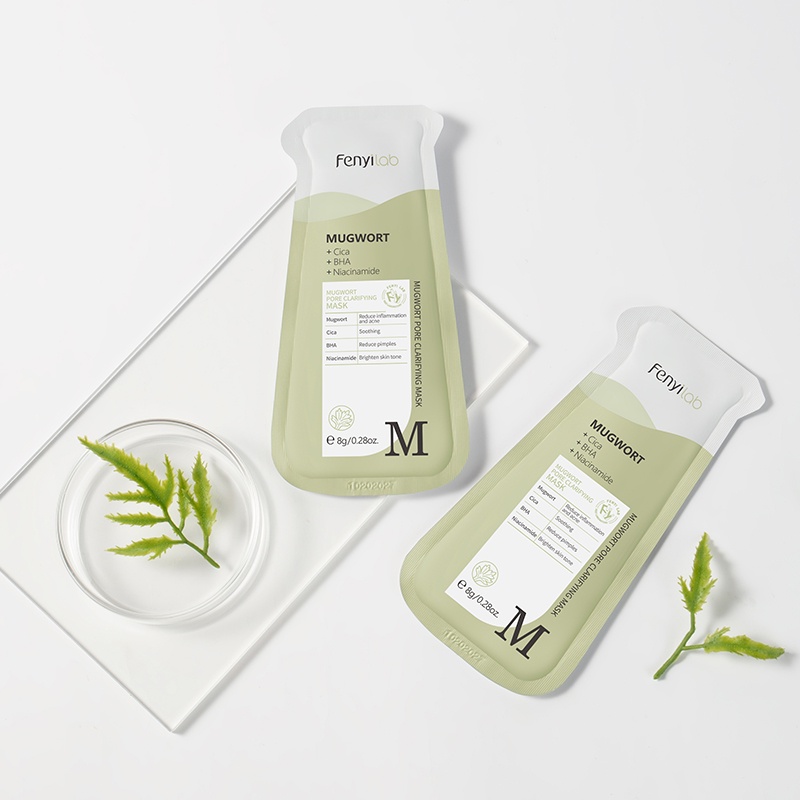 Fenyi Lab Mugwort Pore Clarifying Mud Mask Sachet Membersihkan Pori-Pori Mengangkat Komedo 8g