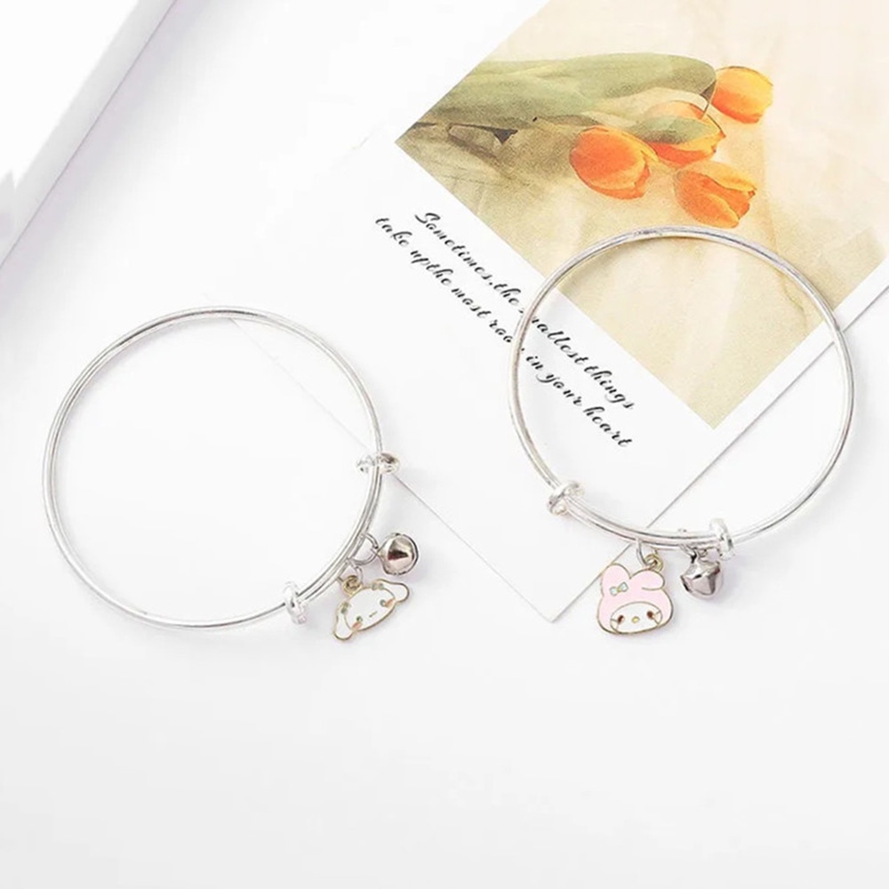 [COD Tangding] Korea Kartun Kuromi Liontin Pasangan Gelang Mahasiswa Pacar Bangle Perhiasan Hadiah