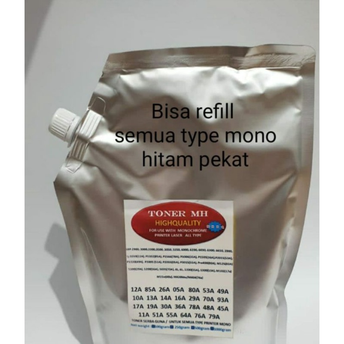 Toner serbaguna P1102 285a 85a 80a Typenya Lihat dilabel produk - 1kg