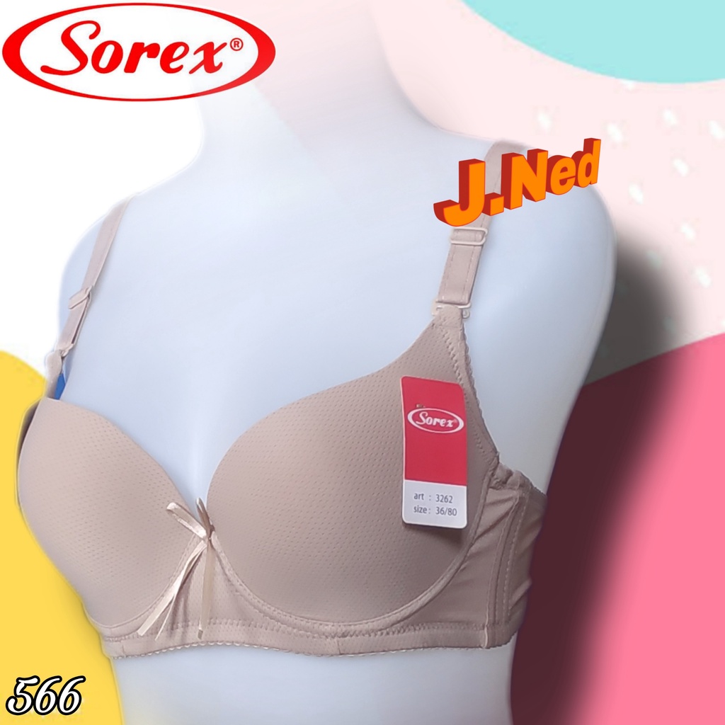 J566 BRA SOREX EXTRA COMFORT BUSA ADA KAWAT CUP B KAIT 3 SIZE 36 - 42