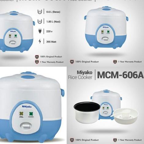 Langsung Order Rice Cooker Magic Com Mini Miyako 0.6 Liter 1.2 Liter 1.8 Liter 2 Liter 3 in 1 Riceco