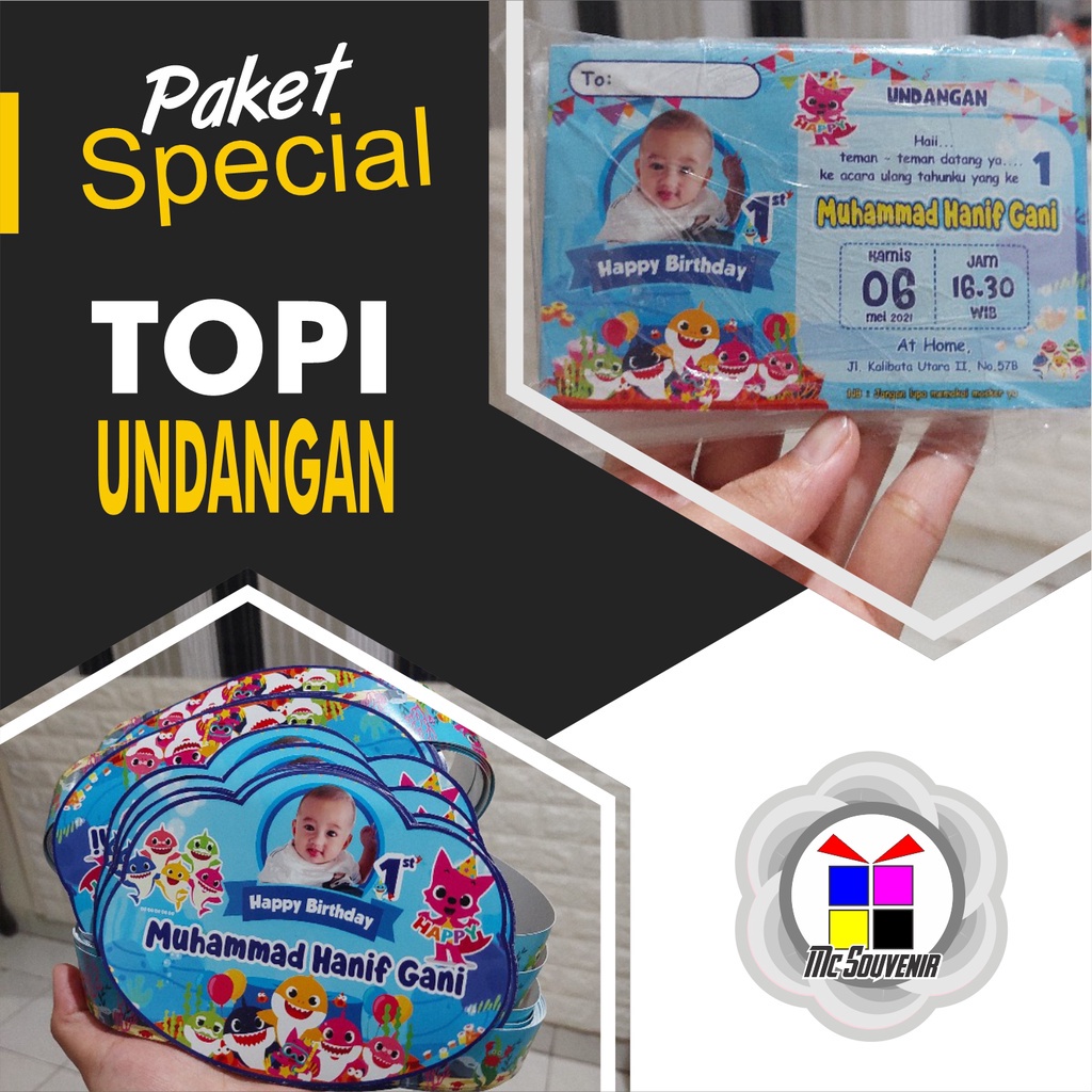 

PAKET ULTAH HEMAT - UNDANGAN DAN TOPI ULANG TAHUN ANAK | FREE DESAIN SUKA-SUKA