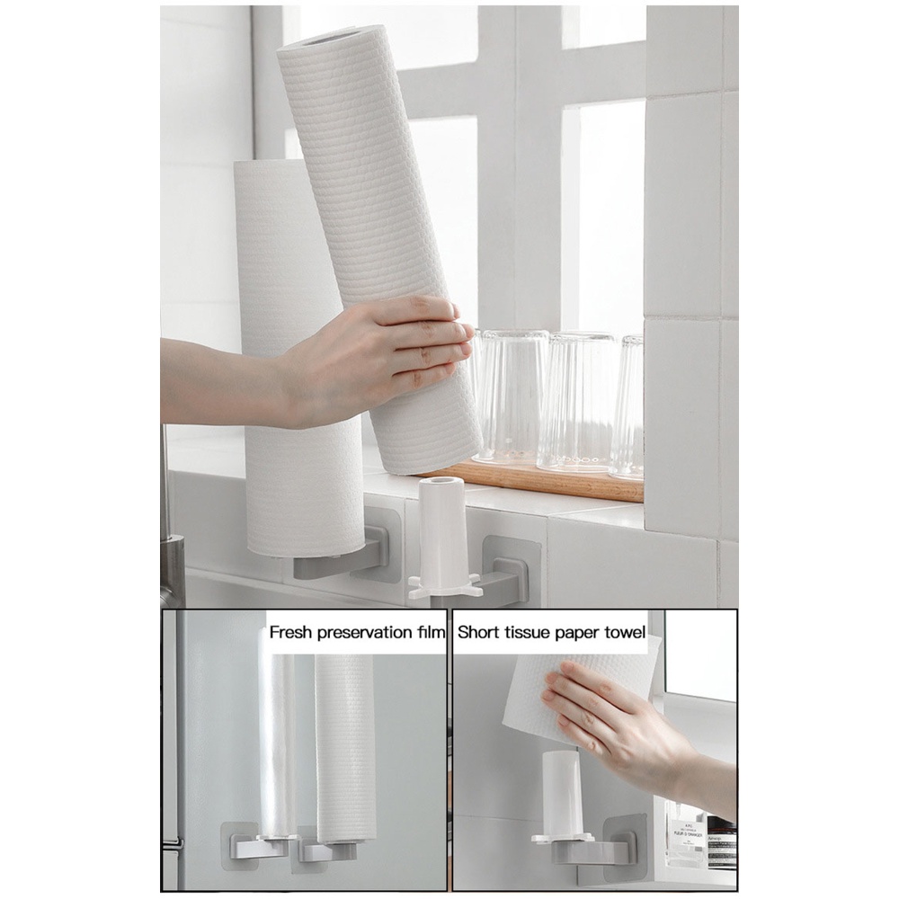 ღ Plastik Cling Film Pemotong Makanan Bungkus Dispenser dengan Adjustable Slide Cling Film Cutter Pelestarian Foil Kotak Penyimpanan