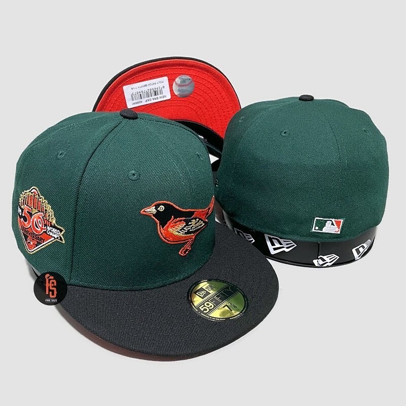 TOPI NEW ERA ORIGINAL 5950 50TH ANNIV BALTIMORE ORIOLES DARK GREEN BLACK