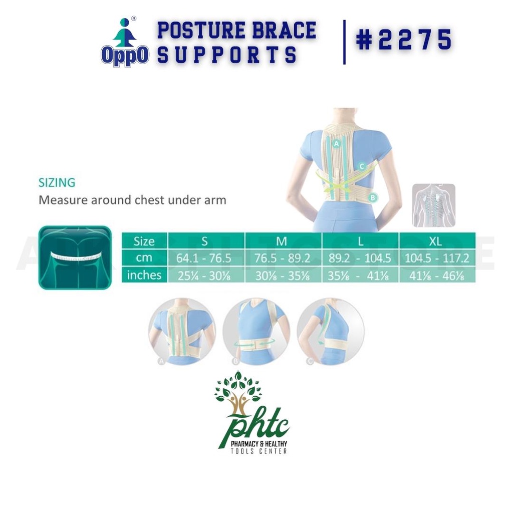 OPPO 2275 Posture Brace With Steel Stay l Memperbaiki Postur Tubuh Dan Mencegah Bungkuk Dengan Penyangga Besi