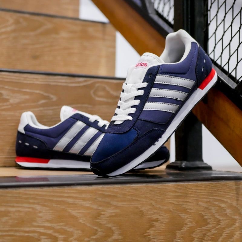 Sepatu Adidas Neo City Racer Navy White Premium Grade Original Vietnam