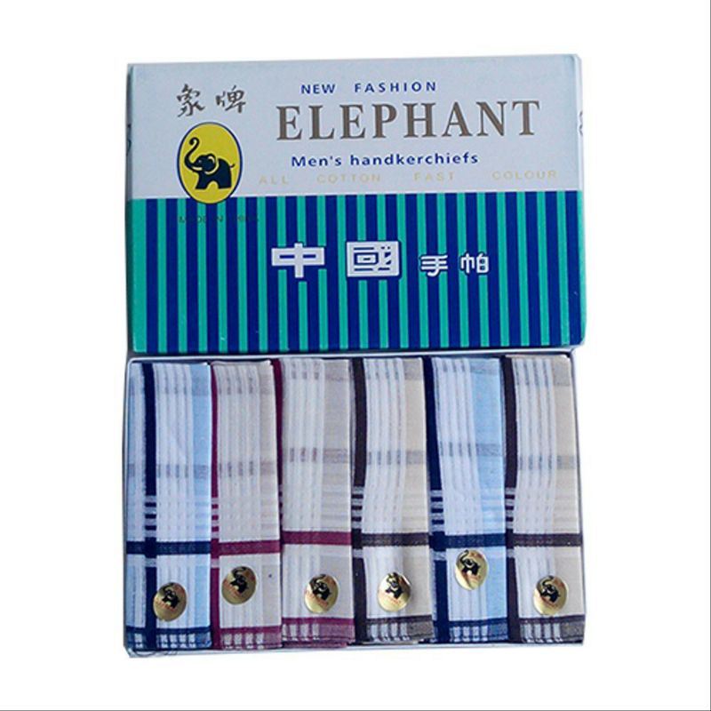 6PCS SAPUTANGAN ELEPHENT[40x40]/SAPUTANGAN MEREK GAJAH