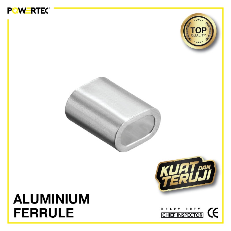 Aluminium Ferrule / Crimp Ferrule / Klem Pres Seling 4-8mm POWERTEC