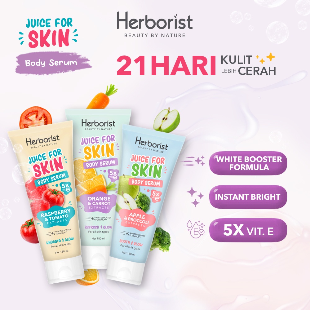 ✨Up Your Look✨ Herborist Juicy for Skin Body Serum pencerah kulit tubuh sunburn