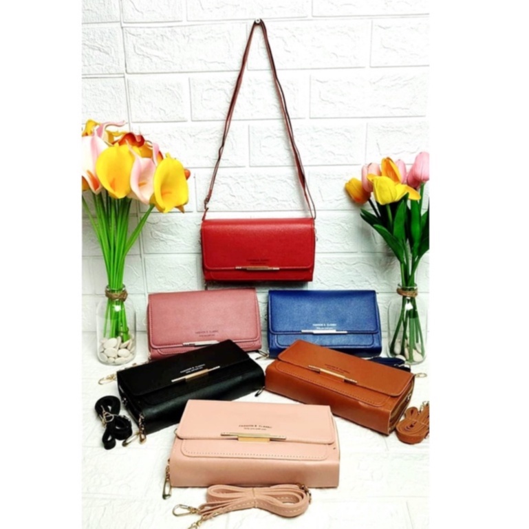 CYS Dompet HP Selempang Wanita Tas Mini Tali Multifungsi Korean Style Simpel Sling Bag Handphone D66