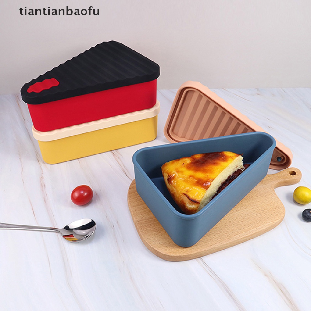 [tiantianbaofu] 1pc Reusable Silicone Pizza Box Segitiga Portable Wadah Pizza Butik