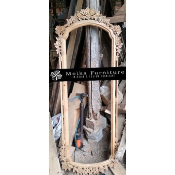 Figura Ukir Kayu Jati Jepara - Figura Kaca Bingkai Dinding