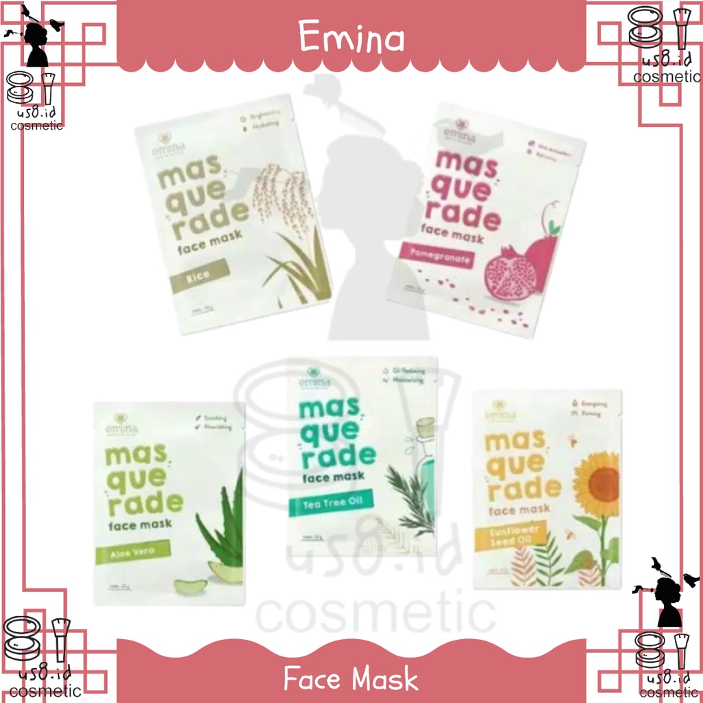 Emina Masquerade Face Mask 23g | Sheet Mask | Masker Wajah