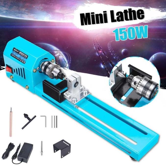 Mesin Bubut Kayu Mini Lathe Beads Grinding Polisher DIY Woodworking selalu promo