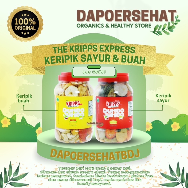 

THE KRIPPS EXPRESS - Keripik Buah/Sayur size DUMBO JUMBO 400gr