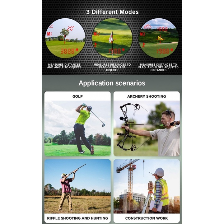 KB-600AG Laser Rangefinder 600 Yards - Teleskop Profesional Waterproof