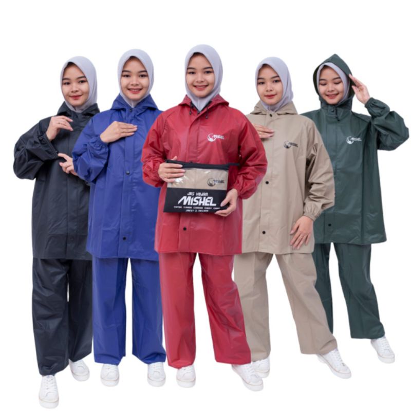 MISHEL jas hujan setelan pria wanita dewasa