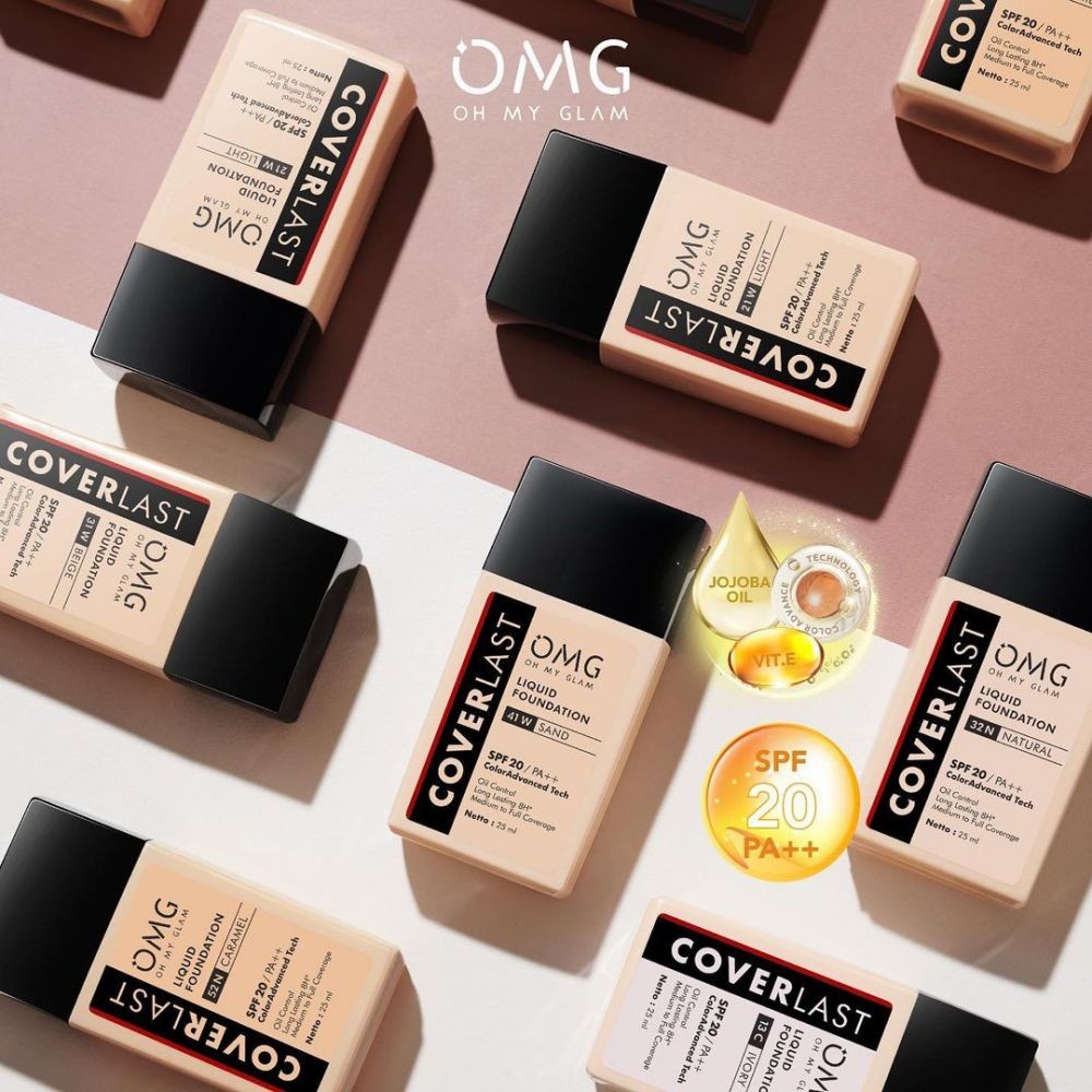 ❤️ Cloudy ❤️ OMG Oh My Glam - OhMyGlam Coverlast Liquid Foundation full Coverage |13C Ivory -