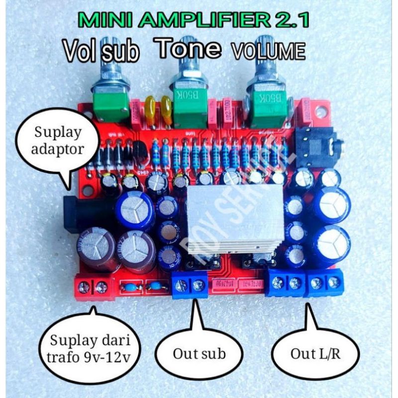 mini kit power Amplifier 2.1 baca deskripsi