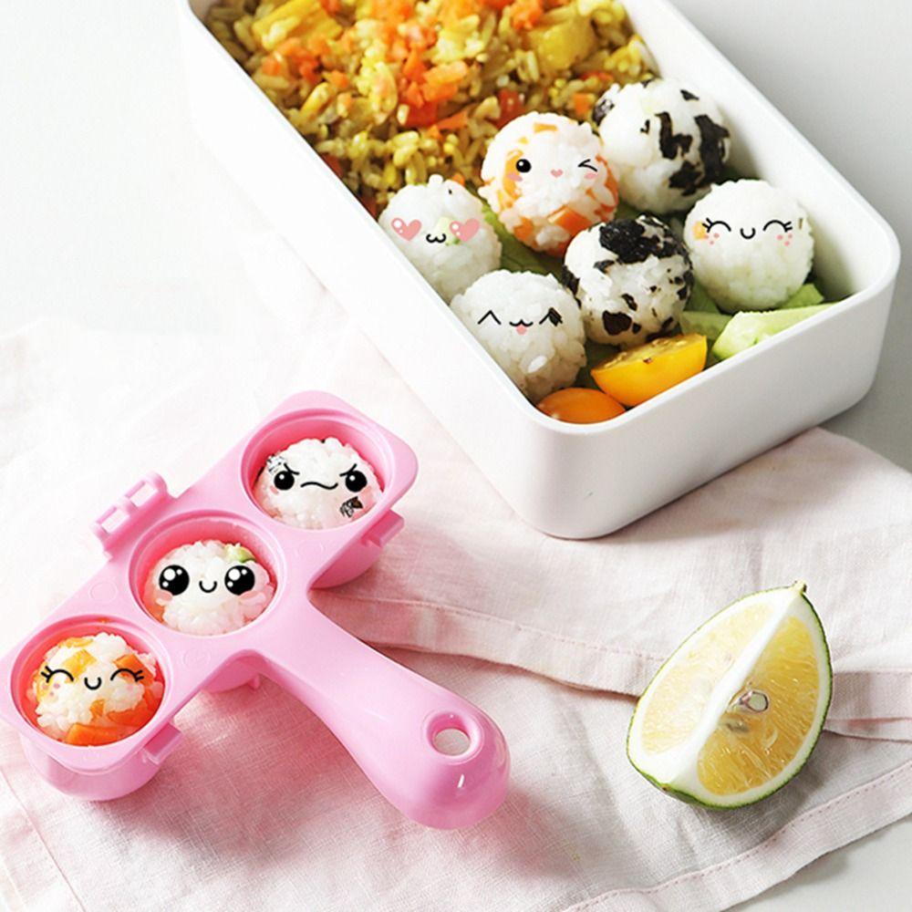 [Elegan] Sushi Maker Lunch Plastik Anti Lengket Homemade Alat Pembuat Onigiri