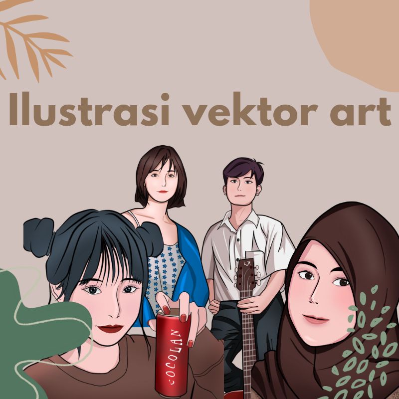 ILUSTRASI ART VECTOR WAJAH MURAH (SOFTFILE)