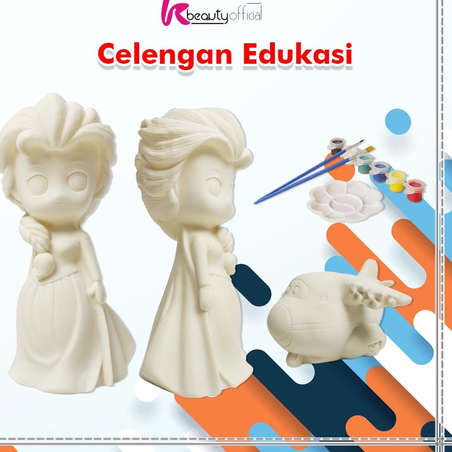 Best Style KB-M255 Celengan Anak Lukis Karakter / Mainan Edukasi Paket Melukis Anak / Celengan Unik 