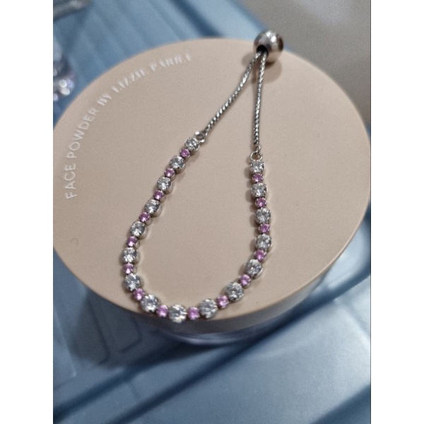 PANDORA Pink & Clear Sparkle Slider Bracelet