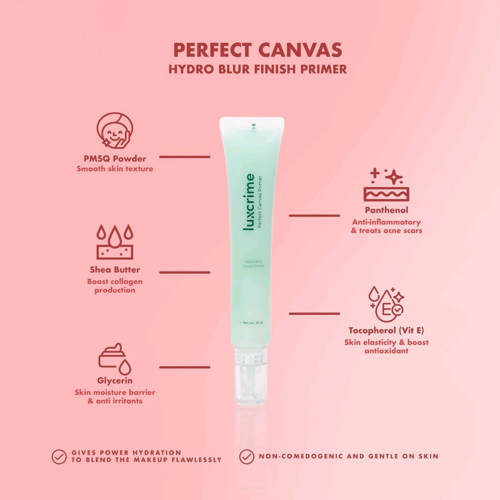 Luxcrime Perfect Canvas Hydro Blur Primer - Mattifying Poreless Primer