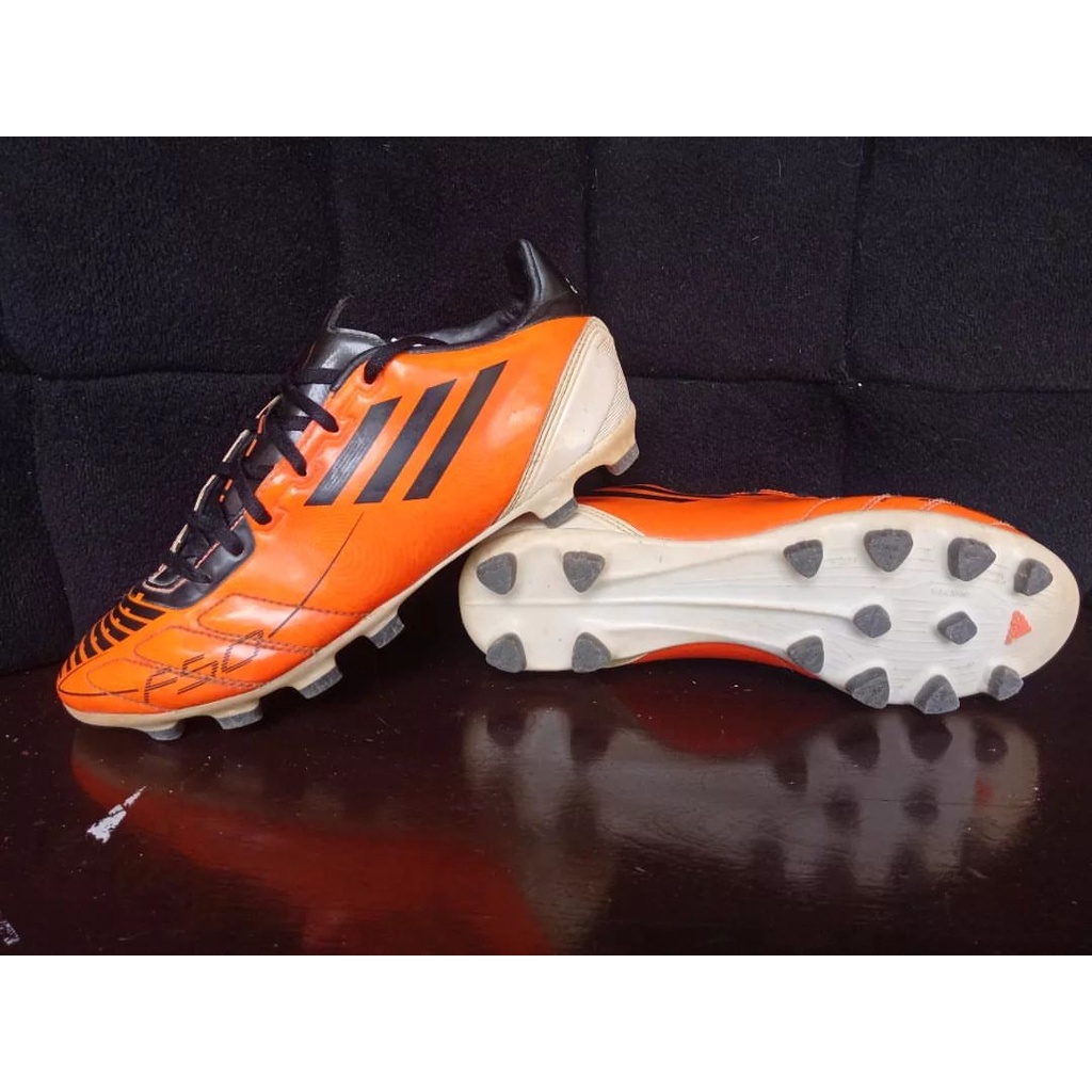 Sepatu bola-Sepatu bola second-Sepatu bola preloved-kasut bola second- boot bola second adidas f10 messi orange - Original Second ( SOLD )