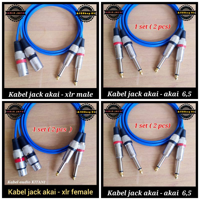 Kabel jack akai dan xlr