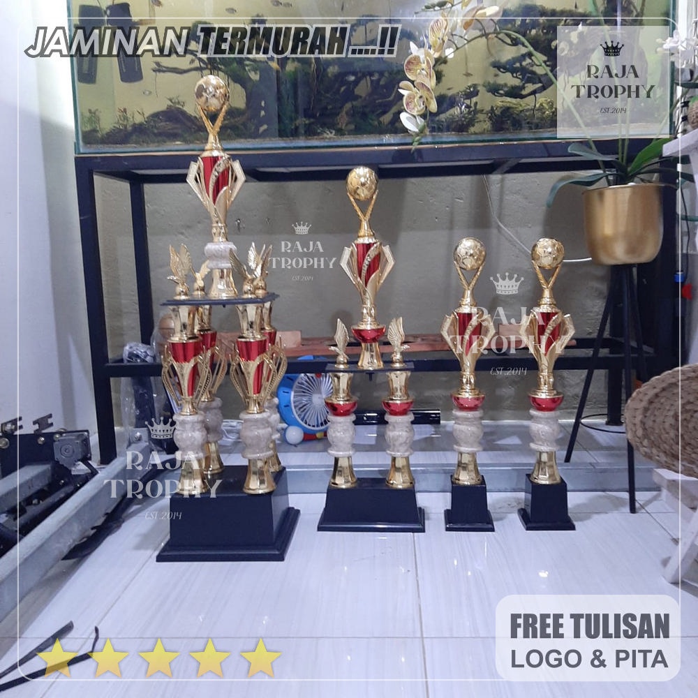 TROPHY PIALA  paket juara 1-3 kaki 4 2 11 sepakbola futsal marmer