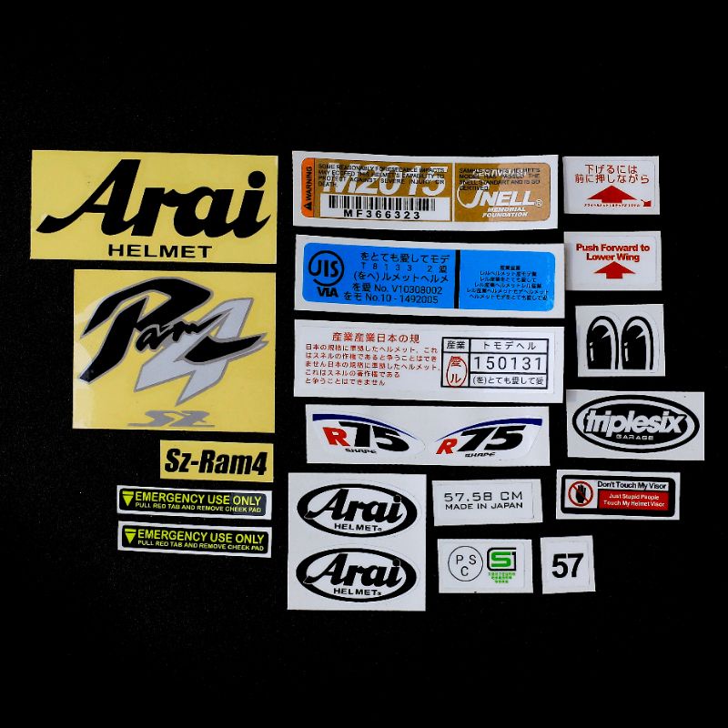 STIKER ARAI RAM4 POLOS