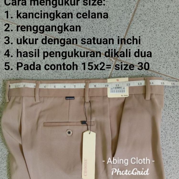 Rekomendasi CELANA PANJANG PRIA FORMAL CHOOSE REGULER Hitam Bahan Twiss Premium Tebal kualitas CARDI